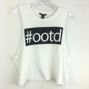 Forever 21 OOTD Crop Tank Top New Raw Hem Medium